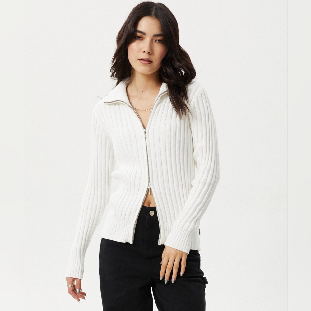 Afends Women's Vision Organic Cotton Knit Zip-Through Cardigan - Size S